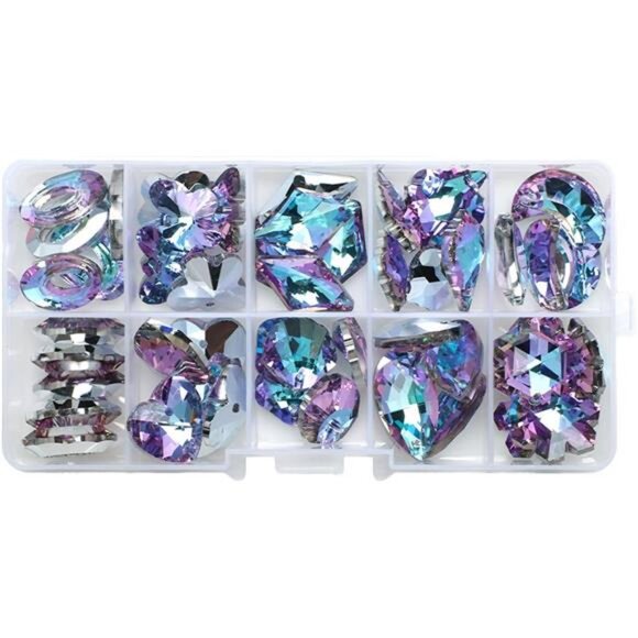 50 Pcs Crystal Suncatcher Beads Kit Colorful Prism Crystal Chandelier Parts - Picture 7 of 8